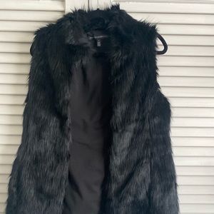 White House Black Market faux fur vest